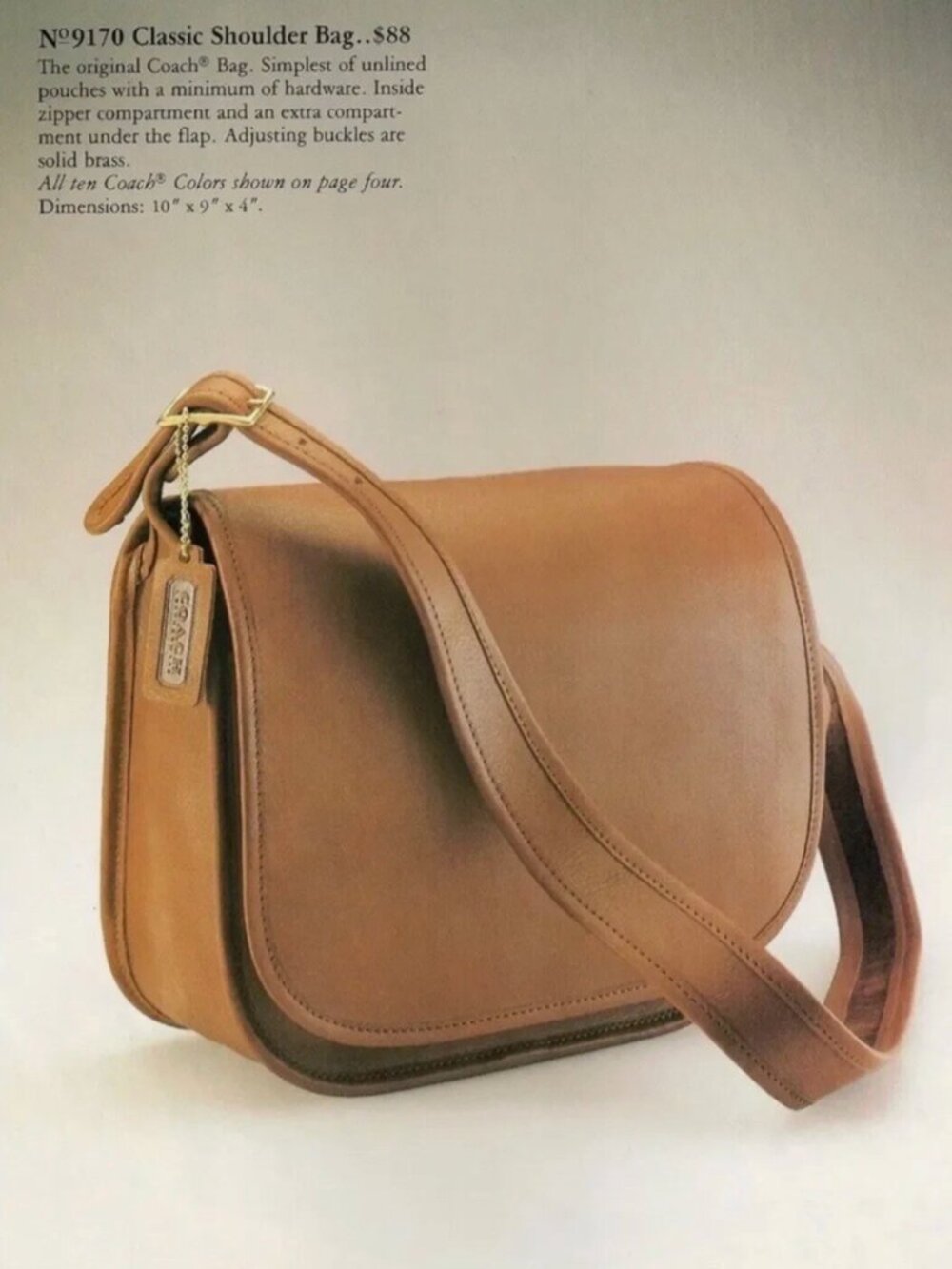 Vintage COACH #9170 NYC Classic Leather Shoulder Bag - Picture 11 of 11